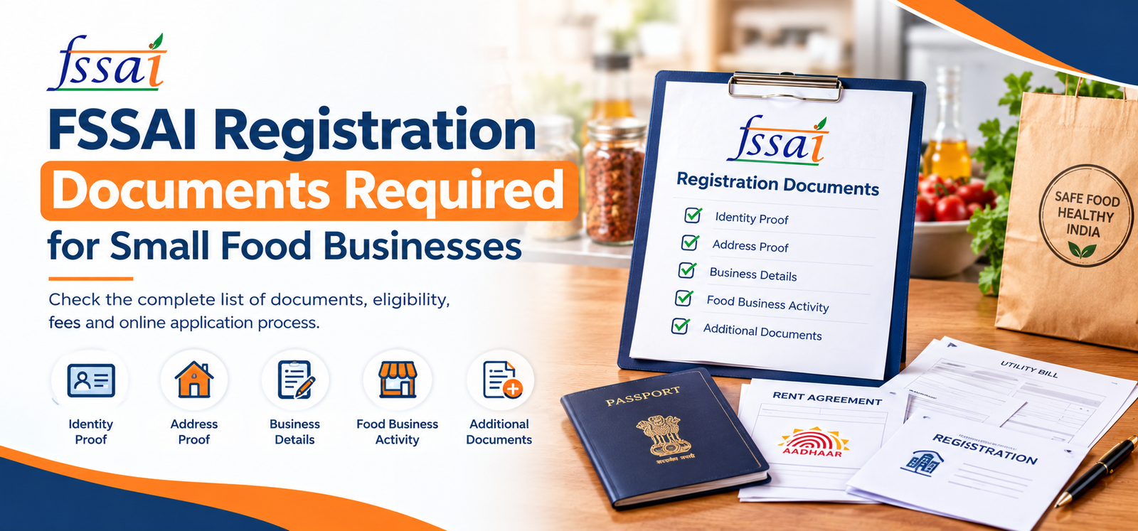 FSSAI Registration Documents Required for Small Food Businesses
